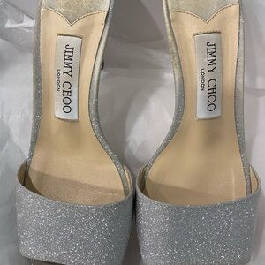 Jimmy Choo Silver High Heel Sandals